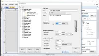 0004 Creating a Laser Tool in VCarve Pro