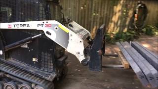 ASV Terex PT30 RT30 working on a steep hill Aircond cab pallet forks