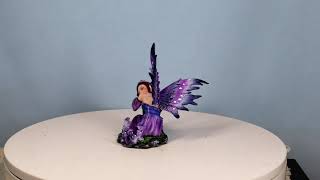 Ebros Sleeping Purple Lavender Girl Fairy Garden Statue 4.5\