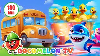 Wheels on the Bus 🚍✨ 180 Minutes of Non-Stop Nursery Rhymes LIVE | Sing Along Fun for Kids!