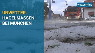 Unwetter: Hagelmassen bei München (23.06.2021)