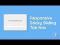 Responsive Sticky Sliding Tab Nav with HTML, CSS & JS (jQuery) - Live Coding | EL Creative Media