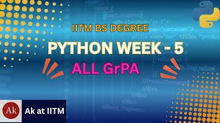 📘 IITM BS Degree | 🐍 Python Week-5 | GrPA 1–5 Solutions