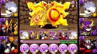 火曜ダンジョン 黄金兵（超地獄級）キルアPTノーコン攻略+アヌビス+ペルセポネ+ロキ+闇ルシファー【パズドラ】