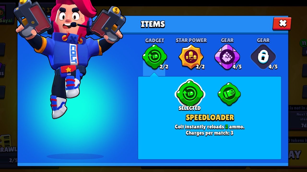 Colt Best Gear And Build!!! Brawl Stars.. #brawlstars #coltbrawlstars # ...