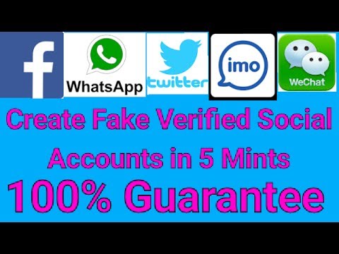 How To Create Fake Social Accounts Without Phone number and email id How To Create Fake Social Accounts Without Phone number and email id