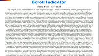 Responsive page scroll indicator using pure JavaScript | JavaScript tutorials