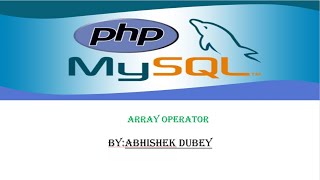ARRAY OPERATOR|IN HINDI #php #keepcoding