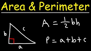 GED Math - How to Find the Area and Perimeter of a Right Triangle