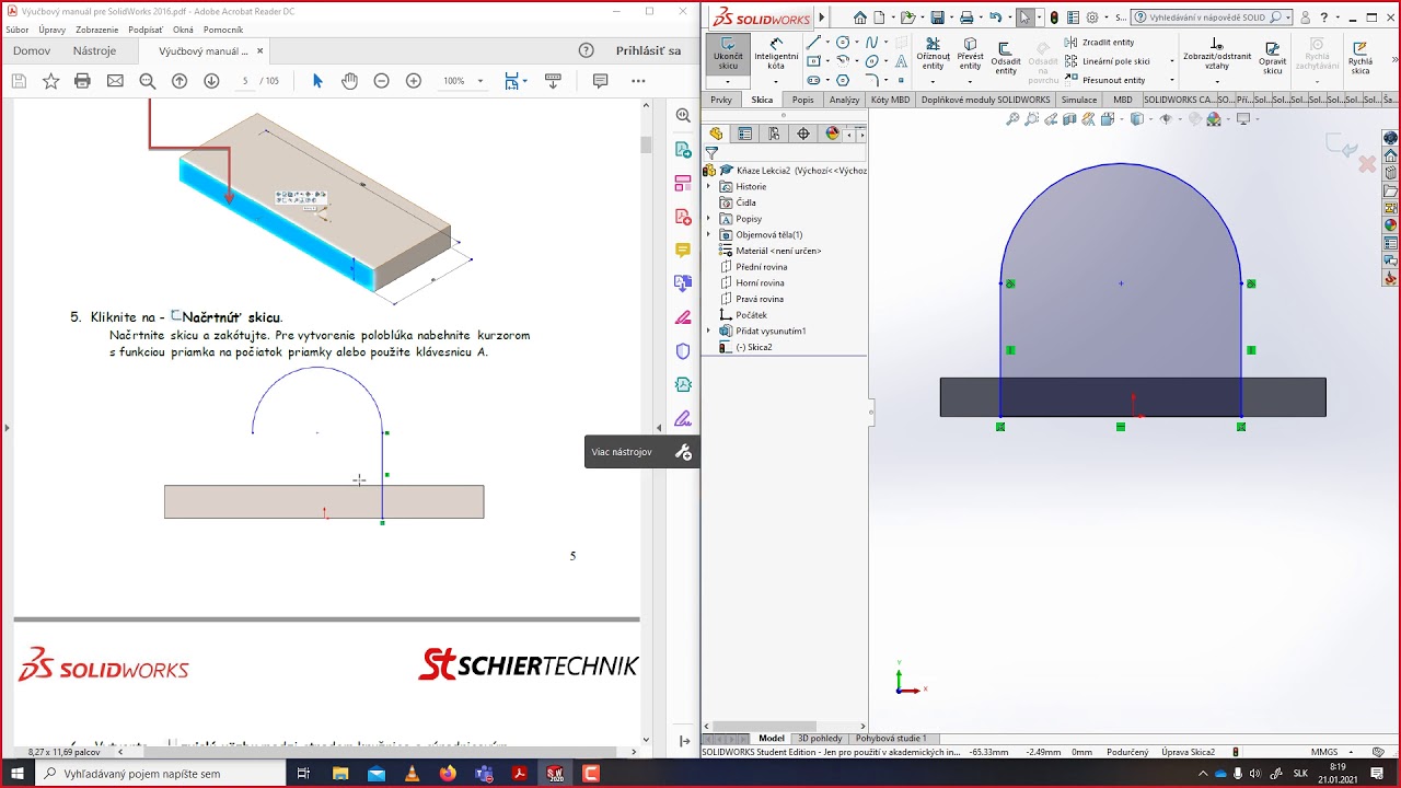 Solidworks - Lekcia 2 časť 1 - YouTube