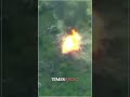 drone shows ukrainian shell attacks near bakhmut 💥