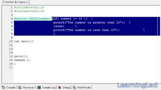 34 Function like Macros in C Programming Language Video Tutorial