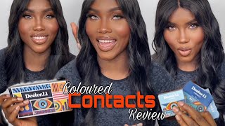 DTLEYE COLOURED CONTACTS ON DARK SKIN | HONEST REVIEW | PRESCRIPTION LENS