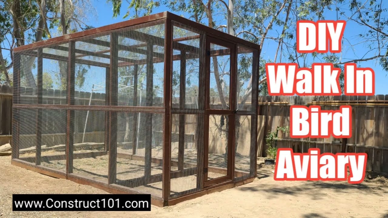 Diy Walk In Bird Aviary 8x16 Youtube