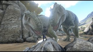 Ark Survival Evolved 100 Imprinted Giganotosaurus Against A Wild Giga Official Server