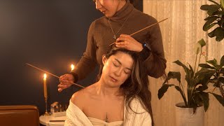 ASMR Scalp Check with @ediyasmr  + Chinese Acupoint Massage | Real Person, Point Therapy