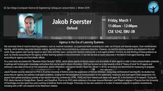 Jakob Foerster Faculty Talk: Agency in the Era of Learning Systems