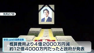 【国政】安倍元総理国葬経費 12億4000万円