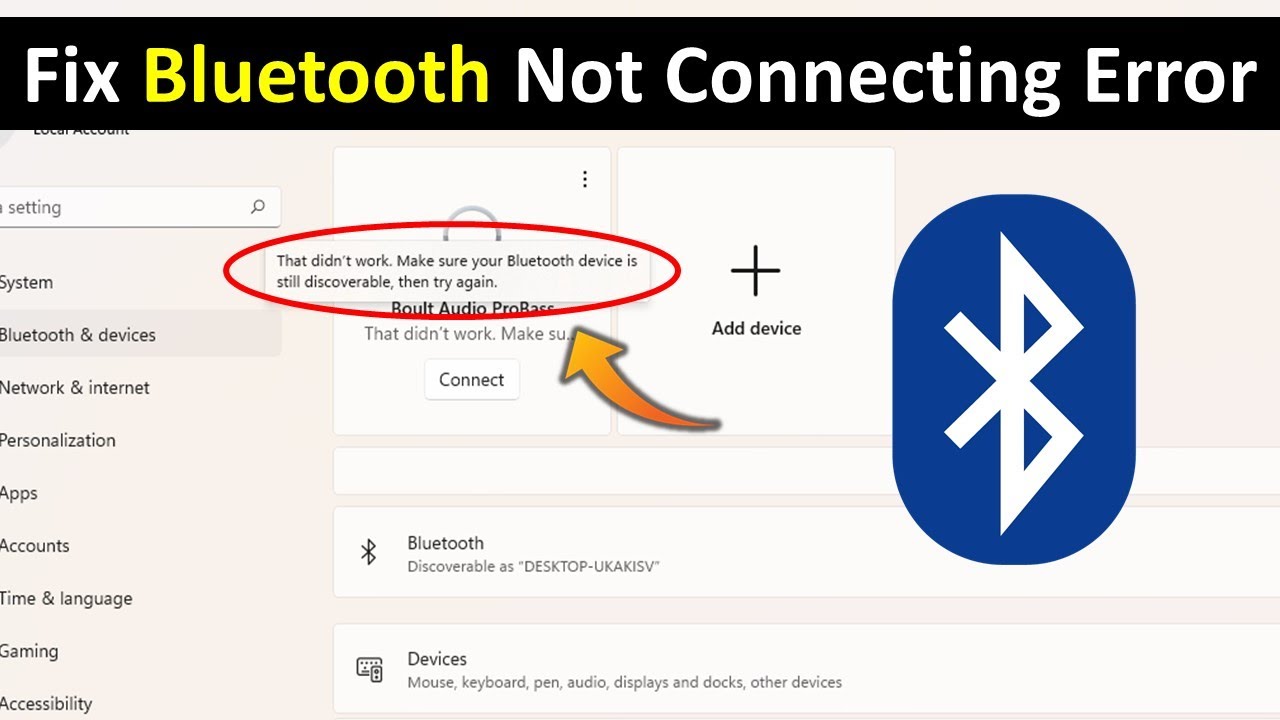 How To Fix That Didn’t Work Make Sure Your Bluetooth Device Is Still ...