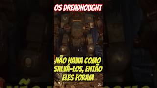 Os Dreadnoughts, VENERÁVEIS ENCOURAÇADOS mesmo presos eles servem ao imperador em Warhammer.