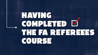 New Referee Progression Pathway