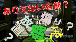 【スプラトゥーン】ありえない名前？煽り？放置？カオスガチマッチ！【splatoon】