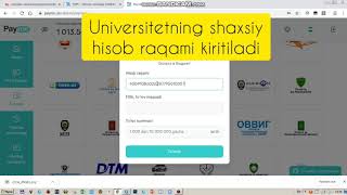 Talabalarga kontrakt mablag'larini onlayn tarzda to'lash uchun videoqo'llanma (2)