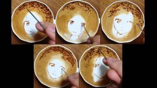 本日の暇カプチーノ、『SHIROBAKO 』。anime ラテアート Latteart　シロバコ