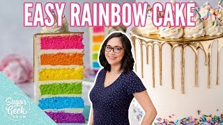 How To Make A Rainbow Cake! (White Velvet Recipe)