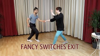 Fancy Exit from Switches in Partnered Lindy Hop