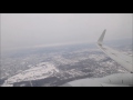 snowy takeoff from chicago o hare american airlines 737