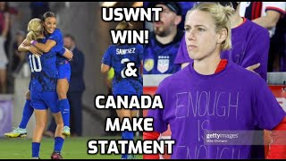 USWNT BEATS CANADA! BOTH TEAMS MAKE STATEMENT AT SHEBELIEVES CUP! JAPAN  LETTING FANS DOWN?