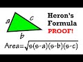 Heron's Formula Proof (the area of a triangle when you know all three sides)