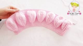 YAPRAKLI BEBEK BERESİ YAPIMI / Baby beanie