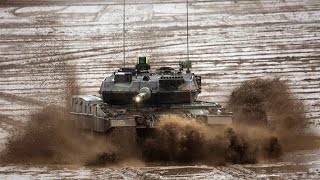Tension!US and Germany Tanks Stuck in Ukrainian Mud - Abrams Tank Tows Mud-submerged Leopard 2 Tanks