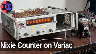 Variac Bring up of HP 5245L Electronic Counter (With Nixie Tubes!)