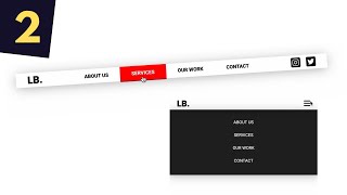 How To Design Responsive Navbar Using HTML, CSS, & JavaScript - Part 2