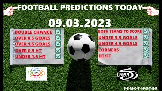 Football Predictions Today (09.03.2023)|Today Match Prediction|Football Betting Tips|Soccer Betting
