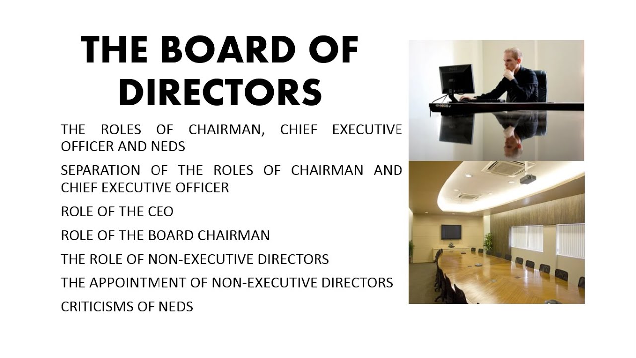 CORPORATE GOVERNANCE STRATEGY ROLES OF BOARD CHAIRMAN, CHIEF EXECUTIVE ...