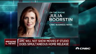 AMC will not show movies if studio does simultaneous home release