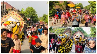 KIRAB PALING MERIAH‼️BARONGAN SINGO MAKARYO & DRUMBAND NEW PANDAWA DI DS.SAMPIT WONOSALAM DEMAK.