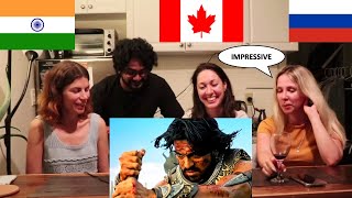 MAGADHEERA | 100 Soldier Fight Scene | Canadian & Russian REACTION & DISCUSSION | O! Reactions