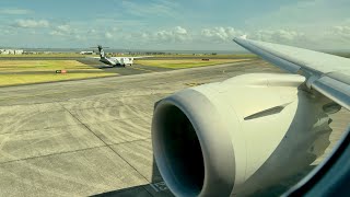 Mighty POWER – Qantas Boeing 787-9 Takeoff Auckland, New Zealand – AKL-JFK – VH-ZNJ