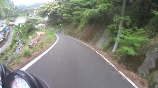 蛇石峠　(2018往復)　バイク ツーリング　VTR250　車載動画