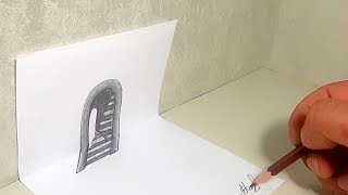 The Door Illusion - Magic Perspective with Pencil | 3D Drawing