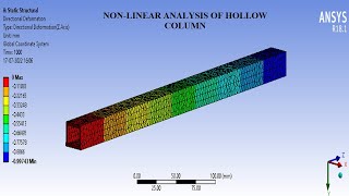 Hollow Rectangular Column | Linear vs Non-Linear Analysis | Static Structural | ANSYS Workbench