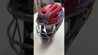 Baseball Catchers Helmet Decals using CONVEX HIGH BOND 6 mil and Pro-Shield 12 mil