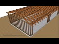 how to build and frame six car garage with 3 door openings 60 feet by 20 feet dimensions