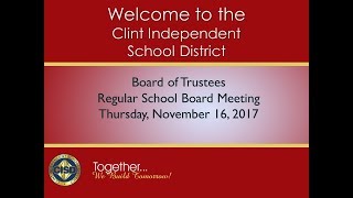 CISD General Board Meeting 20171116