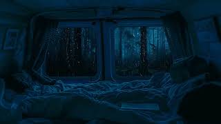 Rain on Car Sounds for Sleeping - Dimmed Screen Night Rain for Deep Sleep
